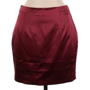 Meshki Burgundy Satin Skirt